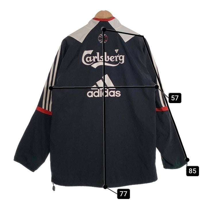 00's adidas アディダス LIVERPOOL FC リバプール ハーフジップ プルオーバージャケット ブラック ポリエステル 07/07 Size JP M 福生店