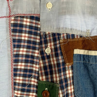 JUNYA WATANABE ジュンヤワタナベ COMME des GARCONS MAN コムデギャルソン マン パッチワーク 長袖 シャツ ライトブルー Size S 福生店