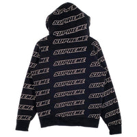 SUPREME シュプリーム 18SS Repeat Zip Up Hooded Sweatshirt ジップアップ フーディー パーカー ブラック カナダ製 Size S 福生店