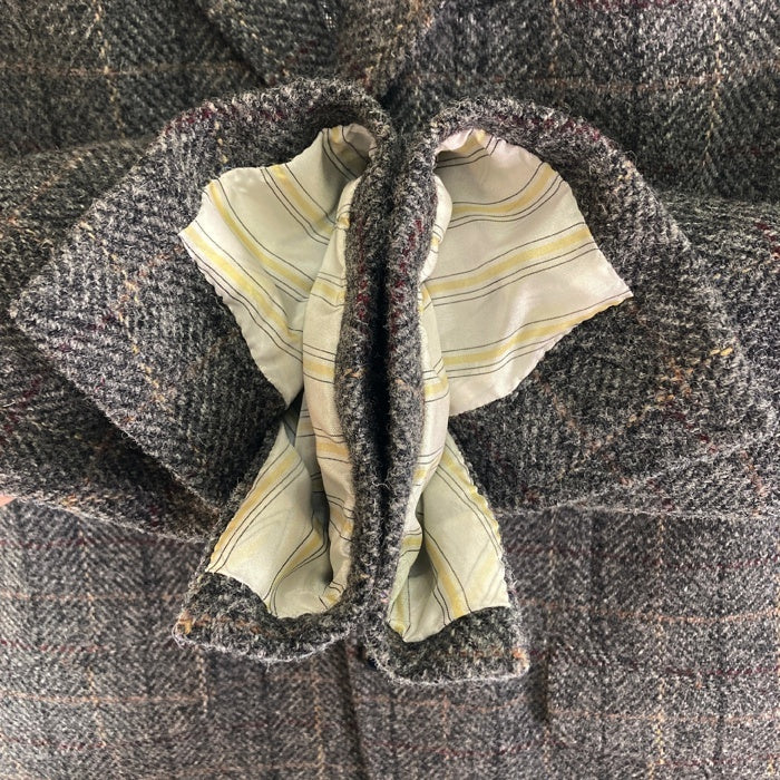 Harris Tweed ハリスツイード チェック柄 ツイードジャケット グレー size46 瑞穂店