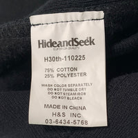 Hide&Seek ハイドアンドシーク SLOW&SEXY Hooded Sweat Shirt プリント プルオーバースウェットパーカー ブラック H30th-110225 Size L 福生店