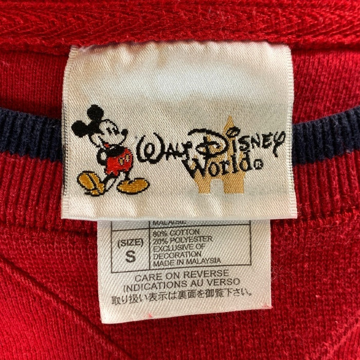 WALT DISNEY WORLD ウォルトディズニーワールド MICKEY MOUSE ミッキーマウス スウェット レッド sizeS 瑞穂店