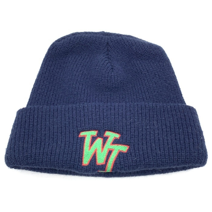 90's World Industries ワールドインダストリーズ 刺繡 ビーニー ネイビー スケート タグなし 福生店