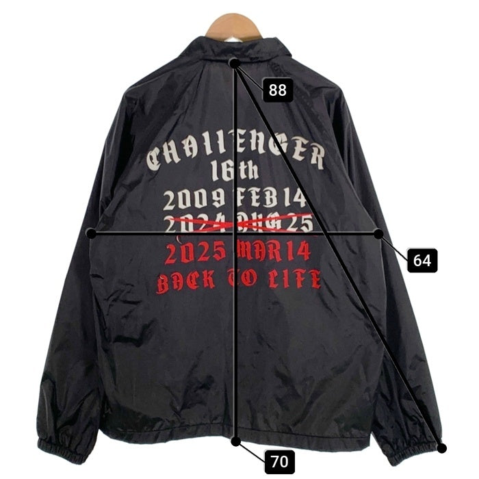 CHALLENGER チャレンジャー BACK TO LIFE ナイロン コーチジャケット ブラック Size M 福生店