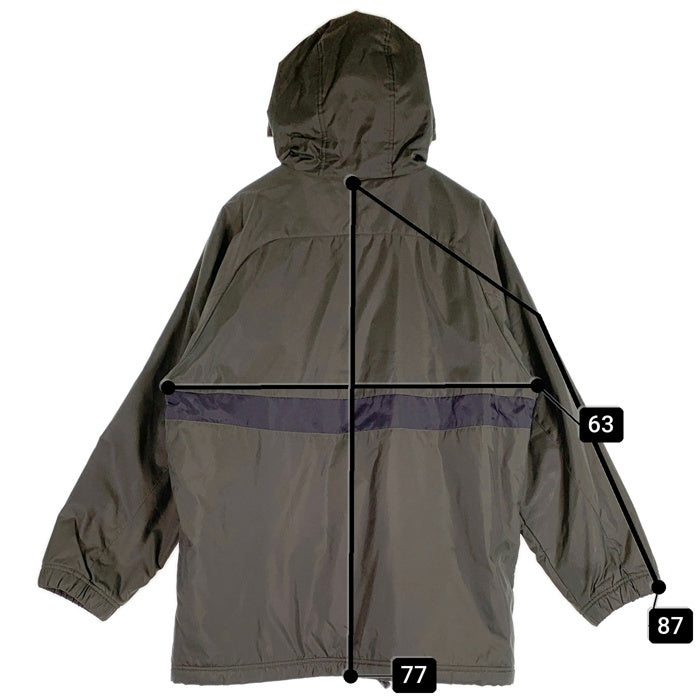 00’s NIKE ナイキ リバーシブル フーデッドジャケット ナイロン フリース モスグリーン チャコール Size M 福生店