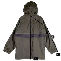00’s NIKE ナイキ リバーシブル フーデッドジャケット ナイロン フリース モスグリーン チャコール Size M 福生店