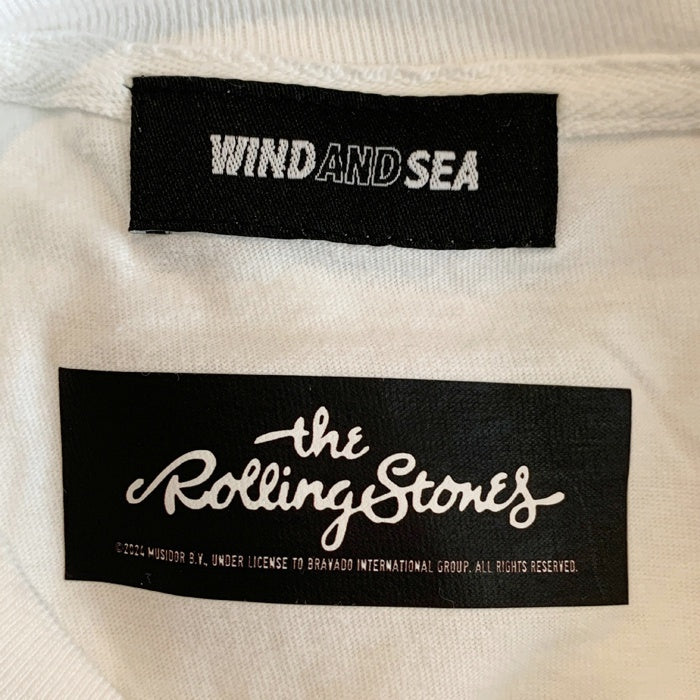 WIND AND SEA ウィンダンシー The Rolling Stones Tonque&Lips S/S Tee ローリングストーンズ タン&リップ プリントTシャツ ホワイト Size XL 福生店