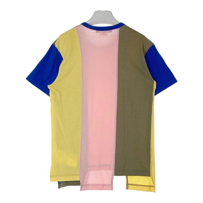 COMME des GARCONS HOMME DEUX コムデギャルソンオムドゥ DK-T001 AD2022 マルチカラー 切替Tシャツ ピンク sieS 瑞穂店