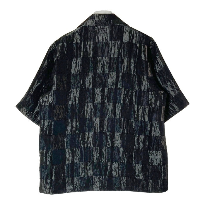 Needles ニードルズ Cabana Shirt カバナシャツ 開襟 半袖 チェッカーフラッグ ブラック OT096 Size M 瑞穂店