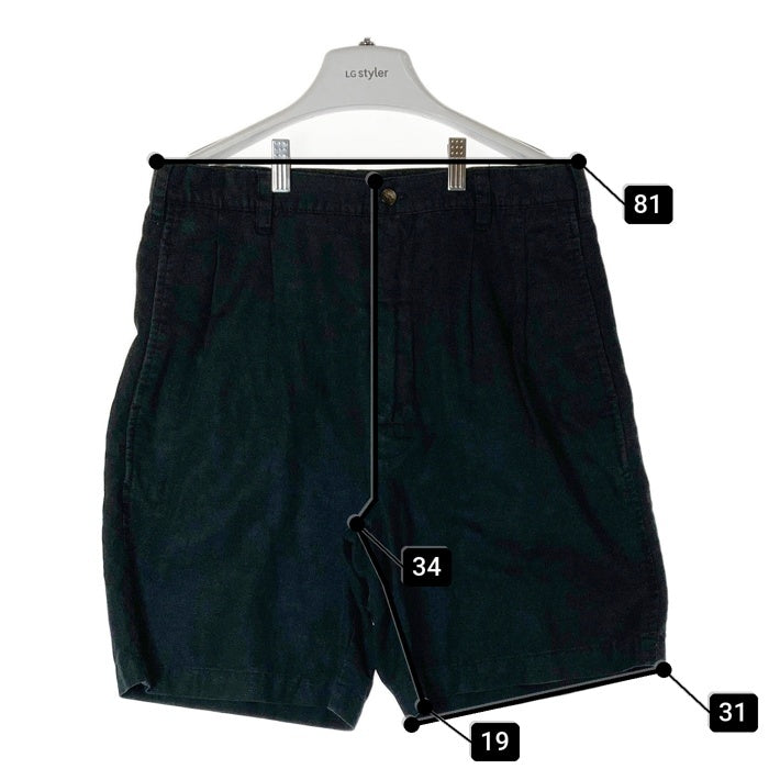 CHAPS RALPH LAUREN チャップスラルフローレン リネン ツータックショートパンツ ブラック size32 瑞穂店