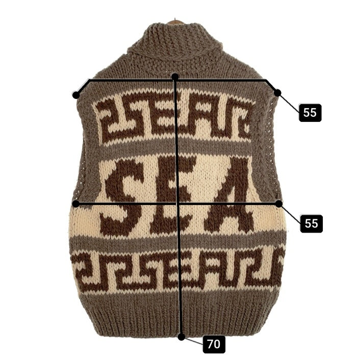 WIND AND SEA ウィンダンシー COWICHAN KNIT VEST カウチンニットベスト グレー WDS-O-ATWK-24-Q4-KN-02 福生店
