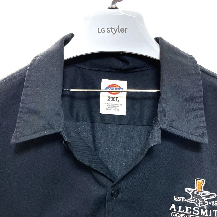 Dickies ディッキーズ ALESMITH プリント 半袖ワークシャツ ブラック size2XL 瑞穂店