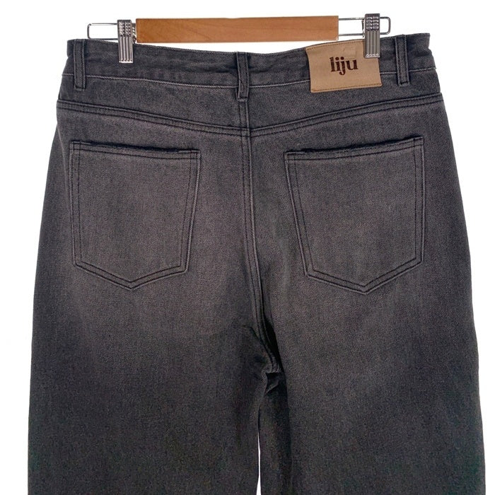 liju USED加工 デニムワイドパンツ ブラック Size 84cm 福生店