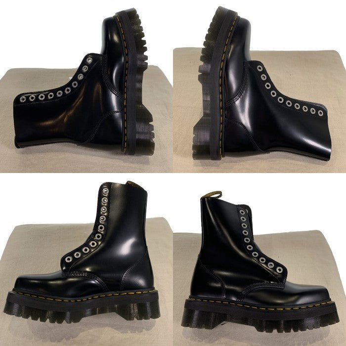 Dr.Martens ドクターマーチン 1490 Quad Squared 10ホール レースアップブーツ ポリッシュスムースレザー ブラック  31147001 Size UK7 (26cm) 福生店