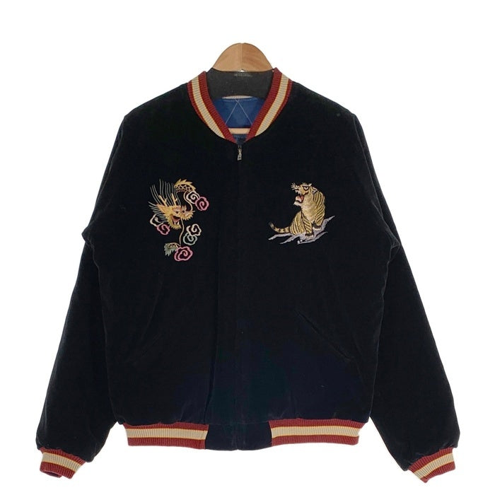 TAILOR TOYO テーラー東洋 ヒノヤ75周年 別珍 キルティング リバーシブル スーベニアジャケット スカジャン ブラック ブルー TT15664HY Size XL 福生店