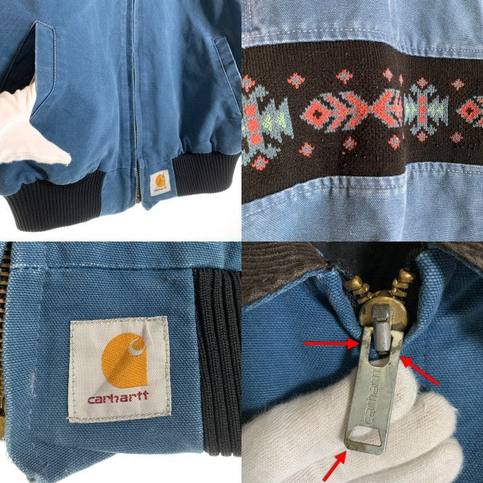 90`s CARHARTT カーハート  Santafe Jacket サンタフェジャケット ダック チロリアンテープ ブルー JQ0515 Size XL 福生店