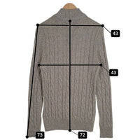 POLO Ralph Lauren ラルフローレン ケーブルニット ウールブレンド クォータージップセーター ライトグレー Size M 福生店
