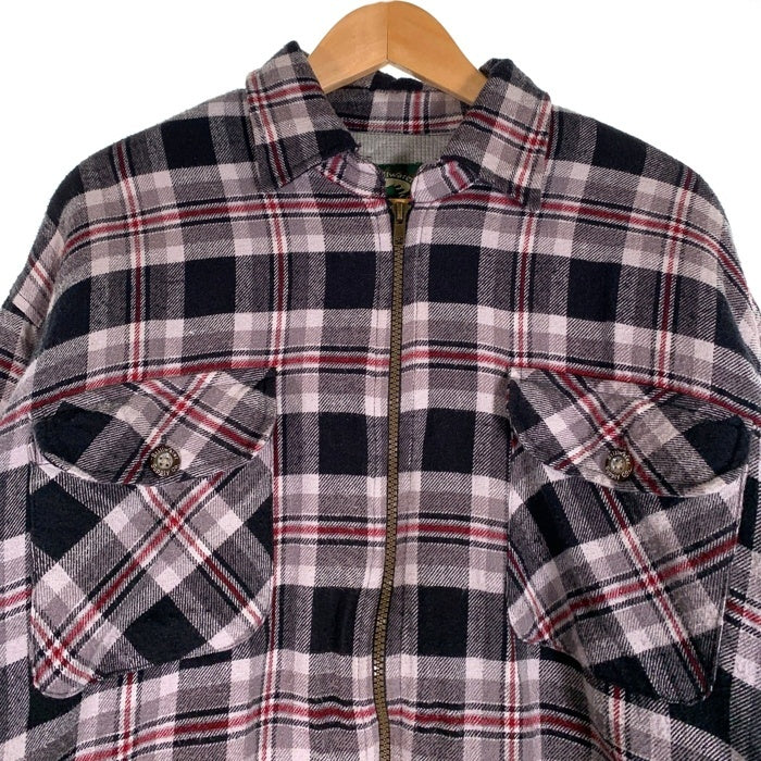 90's~ Stillwater Supply Co ジップアップ フランネルチェックシャツジャケット 中綿 グレー ブラック Size L 福生店