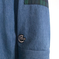 EXAMPLE エグザンプル E-51 DENIM MOD COAT デニム モッズコート ライトブルー Size XL 福生店