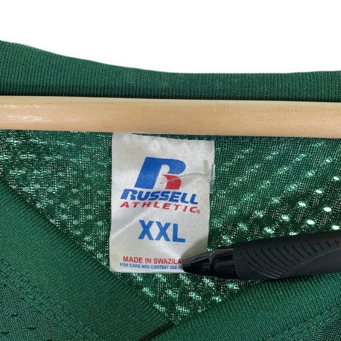 HAWAII WARRIORS メッシュ フットボールシャツ グリーン ラッセル ラバープリント Size XXL 福生店