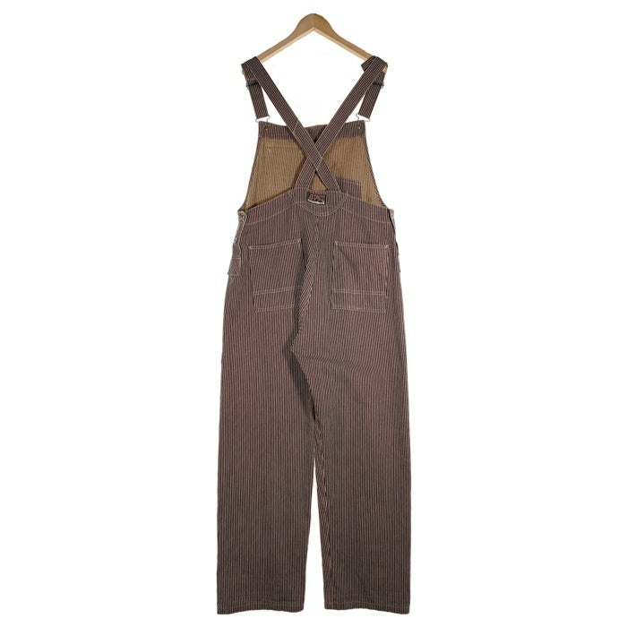 AT-DIRTY アットダーティー ヒッコリーストライプ オーバーオール ブラウン CKS1015 Size L 福生店