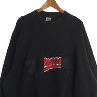 VETEMENTS ヴェトモン 18AW Baseball Logo Embroidered Sweatshirt ベースボールロゴ クルーネック スウェット ブラック MAH18TR31 Size M 福生店