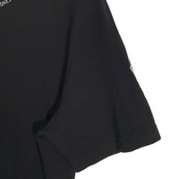 MONCLER モンクレール SS T-SHIRT ショートスリーブTシャツ ブラック ネックロゴプリント ワッペン 23年 J10918C00044 8390T Size M 福生店