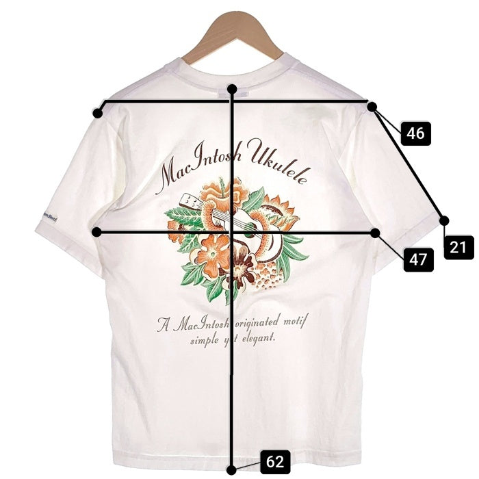SUN SURF サンサーフ MICINTOSH UKULELE バックプリント 半袖 Tシャツ ホワイト USA製 Size S相当 福生店