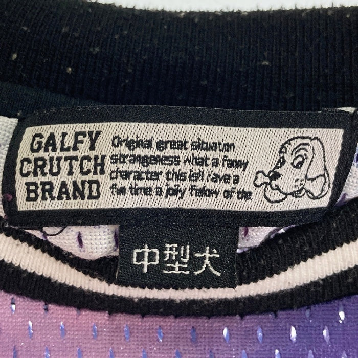 GALFY ガルフィー 夜景プリント メッシュ Tシャツ パープル×オレンジ size中型犬 瑞穂店