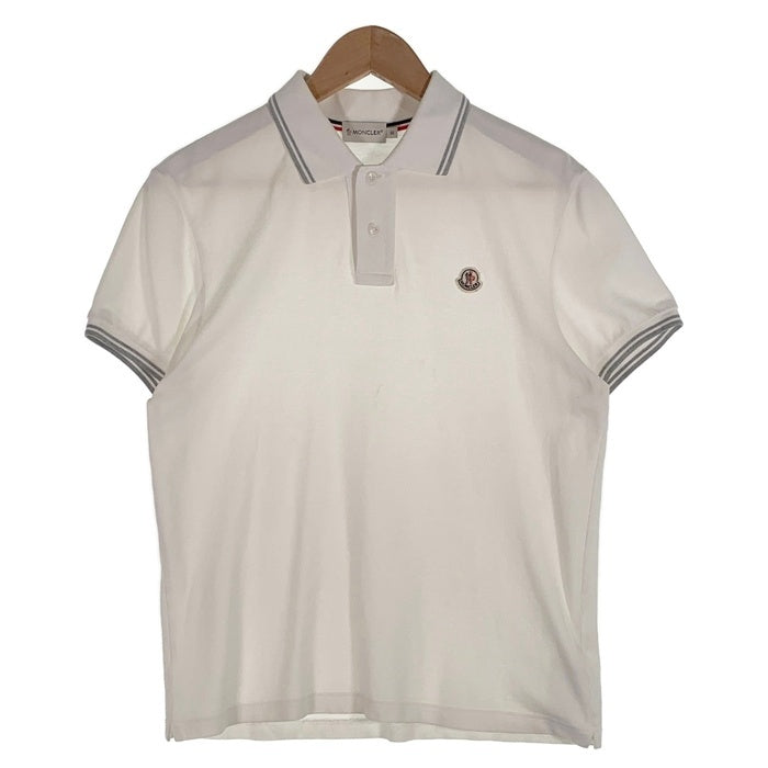 MONCLER モンクレール ポロシャツ 鹿の子 半袖 ホワイト Size S 福生店