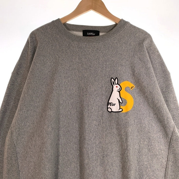 SAPEur サプール FR2 エフアールツー 20AW Cement Rabbit Sweat セメントラビット プリント クルーネックスウェットトレーナー グレー Size XXL 福生店