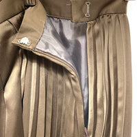 Ray BEAMS レイビームス 63-27-0320-690 アシンメトリープリーツスカート カーキ sizeO 瑞穂店