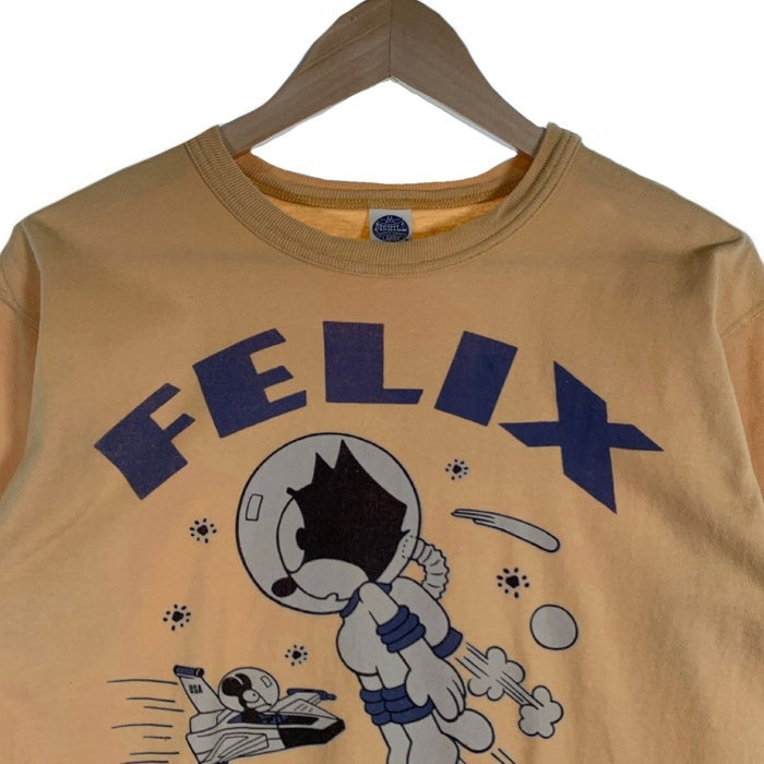 TOYS McCOY トイズマッコイ FELIX THE CAT SPACEWALK プリントTシャツ イエロー TMC2439 Size L 福生店