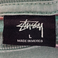 STUSSY ステューシー Masks Pigment Dye 民族 マスク Tシャツ グリーン sizeL 瑞穂店