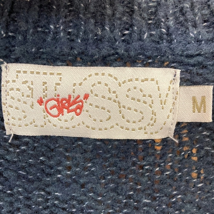 Stussy ステューシー GIRLS ガールズ ウール混 ロングカーディガン ネイビー sizeM 瑞穂店