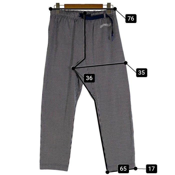 LOOPWHEELER ループウィラー 受注会限定 ヒッコリー吊り天竺パンツ ヒッコリー Size M 福生店