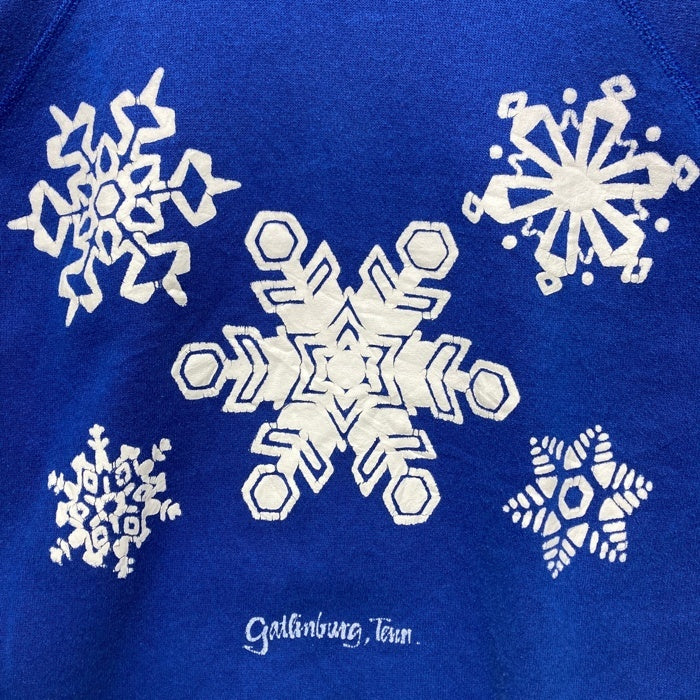 ULTRA SWEATS ウルトラスェット USA製 雪柄プリント スウェットトレーナー ブルー sizeXL 瑞穂店