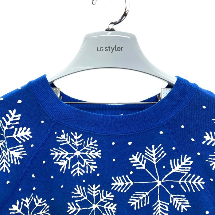 Pannill パニール by Hanes 90's USA製 雪柄プリント スウェットトレーナー ブルー sizeM 瑞穂店