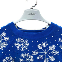 Pannill パニール by Hanes 90's USA製 雪柄プリント スウェットトレーナー ブルー sizeM 瑞穂店