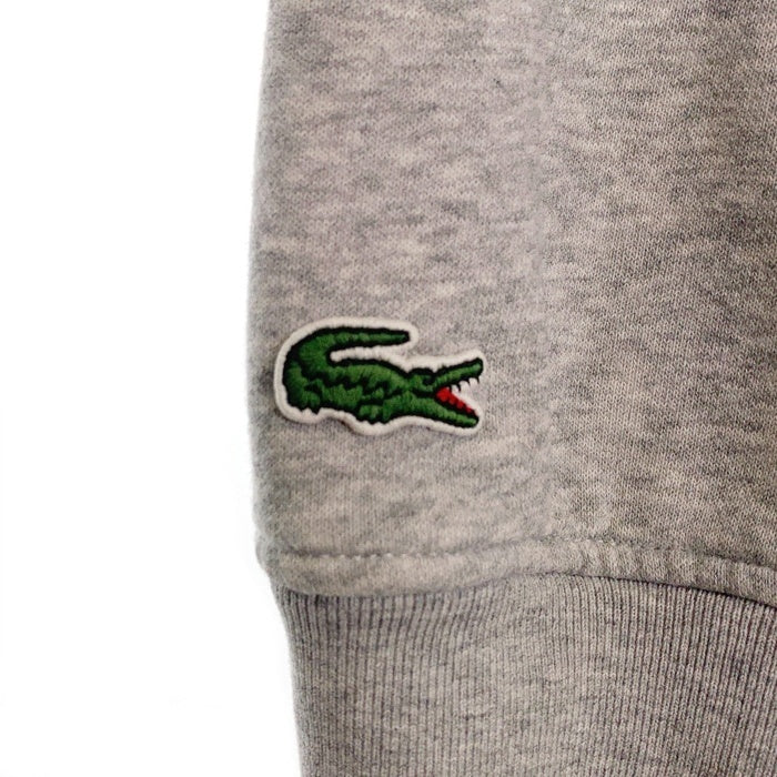 LACOSTE ラコステ ビッグロゴ プルオーバーパーカー フーディー フロッキープリント グレー SH2169 Size US L 福生店