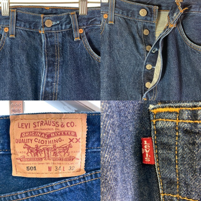 Levi's リーバイス 501 ボタン裏553 90s USA製 デニムパンツ インディゴ sizeW34 瑞穂店