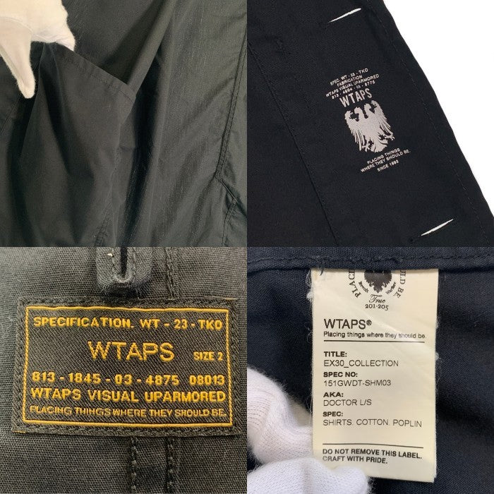 WTAPS ダブルタップス 15SS DOCTOR L/S SHIRTS ドクター シャツジャケット ブラック 151GWDT-SHM03 Size 2 福生店