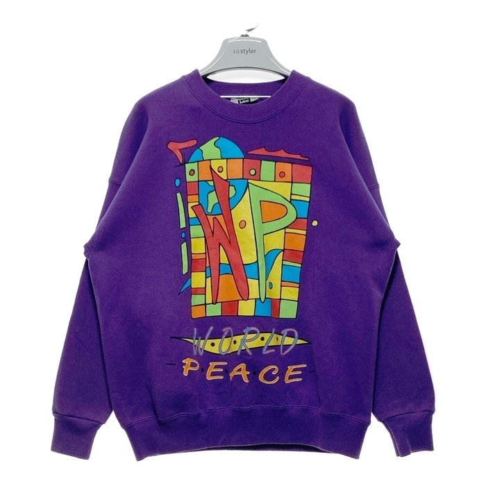 Lee リー USA製 WORLD PEACE スウェットトレーナー パープル size- 瑞穂店