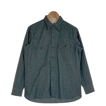 Dry Bones ドライボーンズ ボタンダウンシャツ チンストラップ マチ付 猫目ボタン ネイビー Size 38 福生店