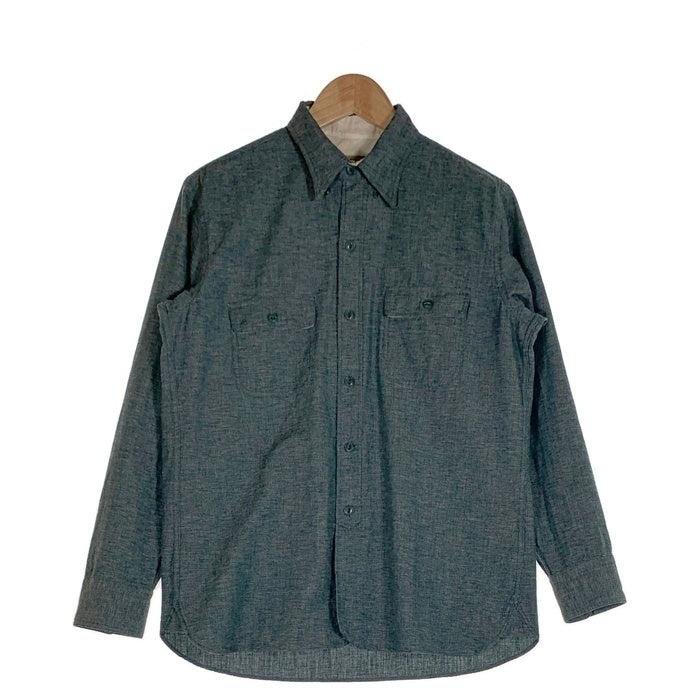 Dry Bones ドライボーンズ ボタンダウンシャツ チンストラップ マチ付 猫目ボタン ネイビー Size 38 福生店