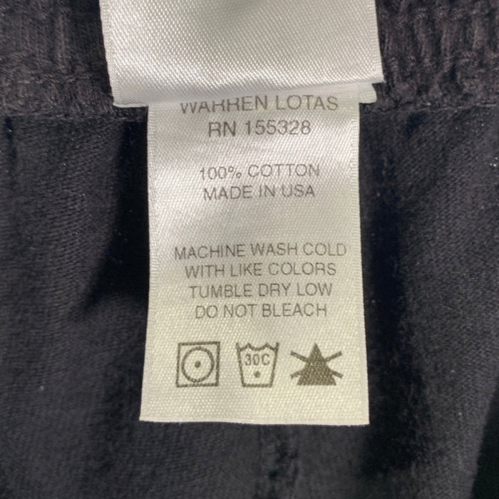 Warren Lotas ウォーレンロータス コットン ショーツ ショート ハーフパンツ ブラック USA製 Size L 福生店