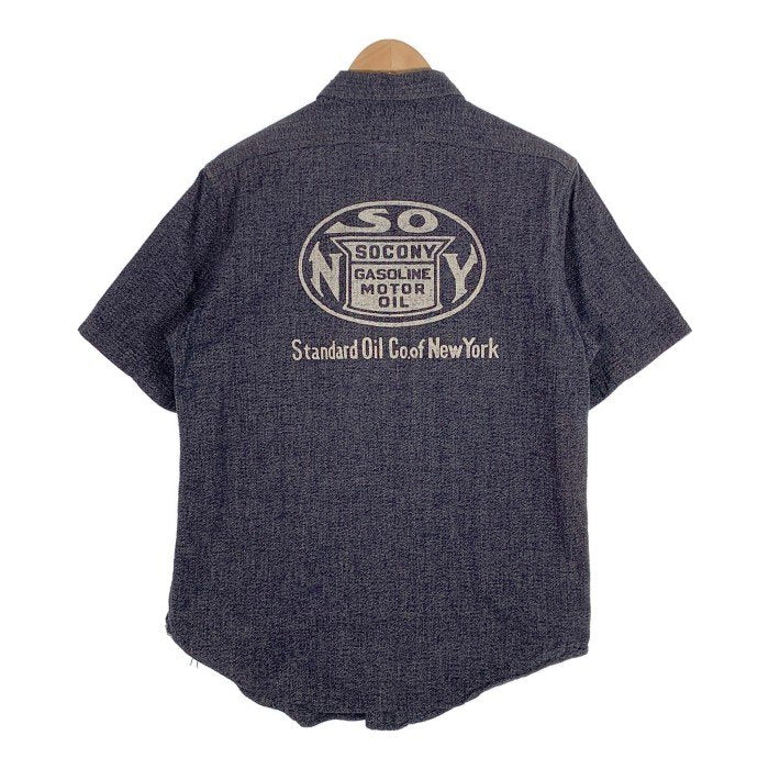 FREEWHEELERS フリーホイラーズ シャンブレー ワークシャツ  半袖 チンストラップ プリント Size 16 福生店