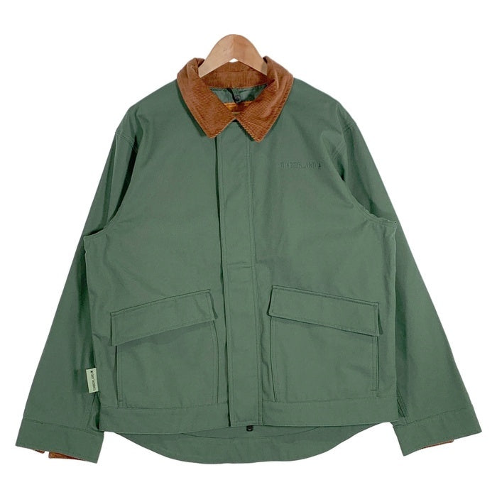 Timberland ティンバーランド ダック地 ワークブルゾン ジップアップ グリーン TB0A5N92 並行品 Size M 福生店