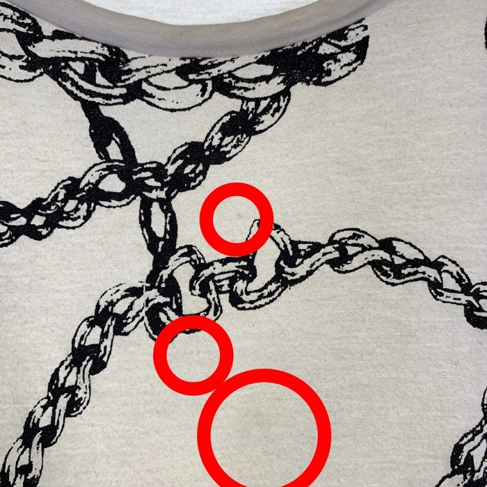 JOHNLAWRENCESULLIVAN ジョンローレンスサリバン チェーンプリント Tシャツ コットン SA025’08 Size 38 福生店