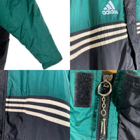 90-00’s adidas アディダス ナイロン ジップアップジャケット 中綿 グリーン ブラック Size US XL 福生店